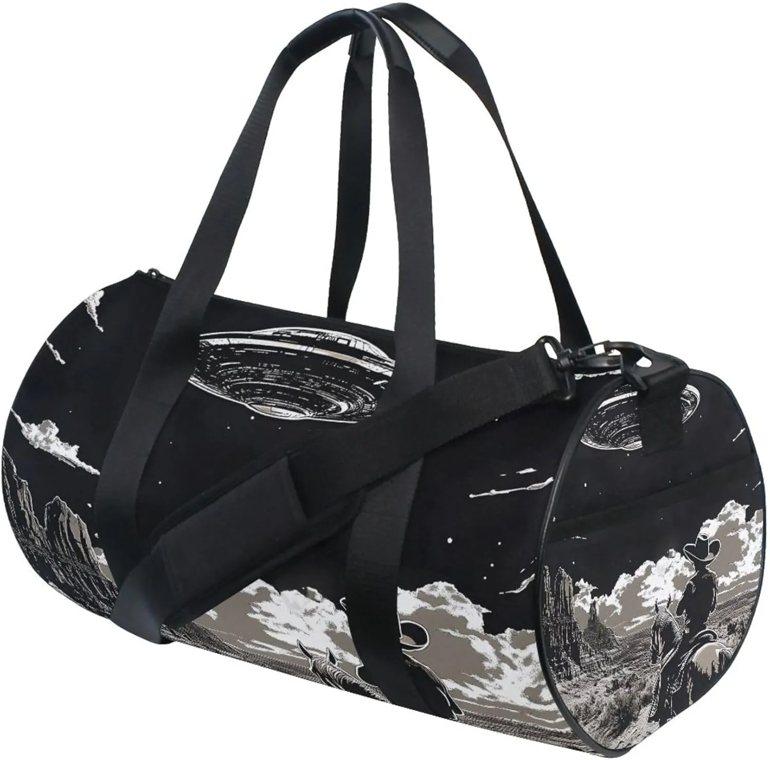 MNSRUU Sports Duffel Bags, Cowboy Athletic Gym Bag Overnight Workout Travel Tote Luggage for Men Women Yoga