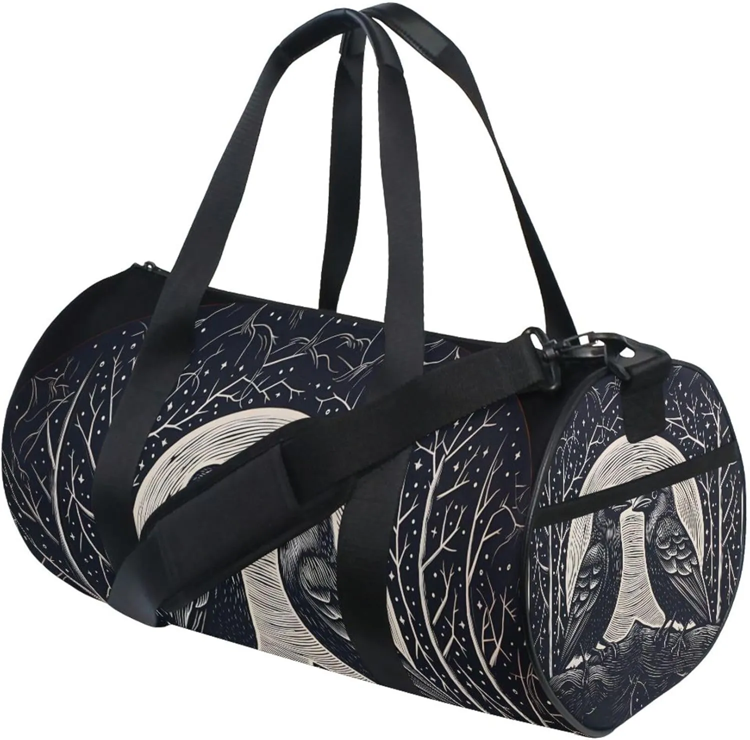MNSRUU Sports Duffel Bags, Crows Tree Athletic Gym Bag Overnight Workout Travel Tote Luggage for Men Women Yoga