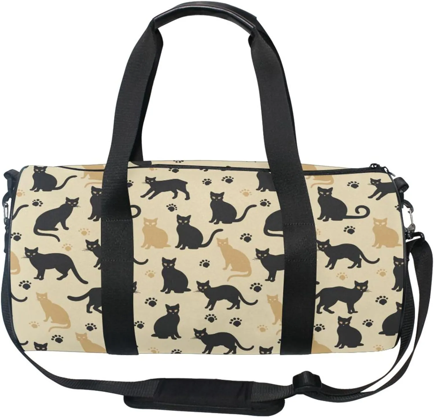 MNSRUU Sports Duffel Bags, Cute Cat Athletic Gym Bag Overnight Workout Travel Tote Luggage for Men Women Yoga