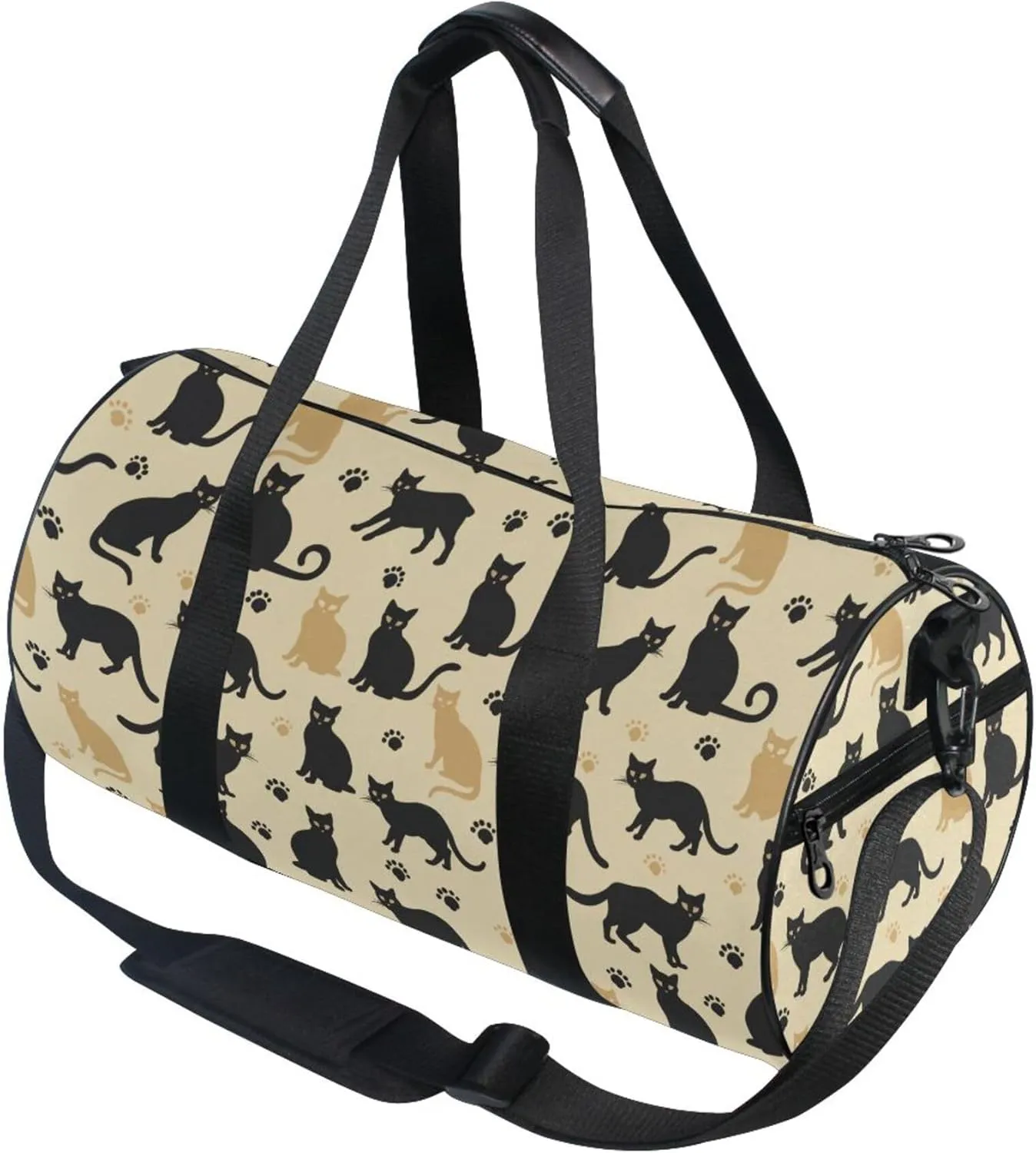 MNSRUU Sports Duffel Bags, Cute Cat Athletic Gym Bag Overnight Workout Travel Tote Luggage for Men Women Yoga