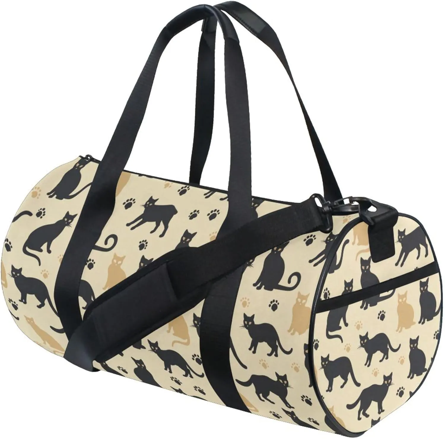 MNSRUU Sports Duffel Bags, Cute Cat Athletic Gym Bag Overnight Workout Travel Tote Luggage for Men Women Yoga