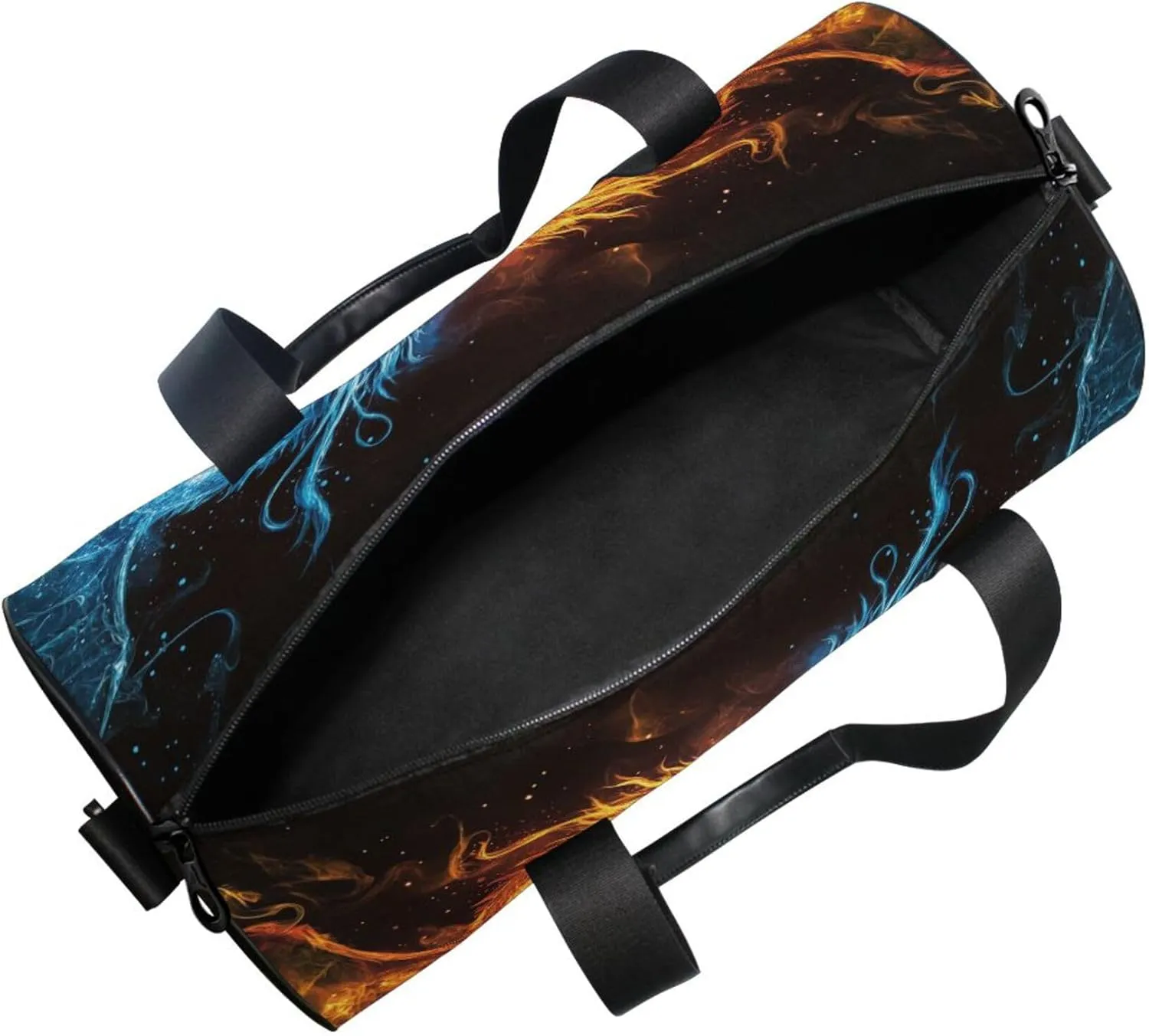 MNSRUU Sports Duffel Bags, Dragons Made Out Of Fire Athletic Gym Bag Overnight Workout Travel Tote Luggage for Men Women Yoga