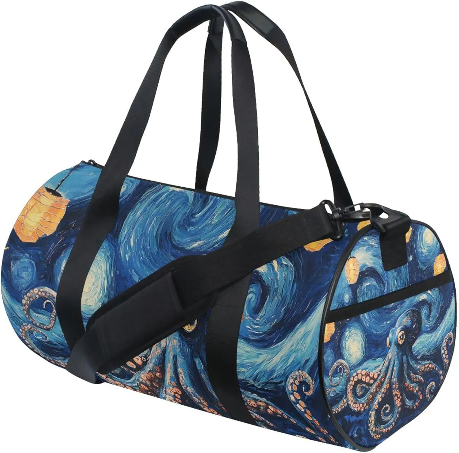 MNSRUU Sports Duffel Bags, Giant Octopus Lamp Athletic Gym Bag Overnight Workout Travel Tote Luggage for Men Women Yoga