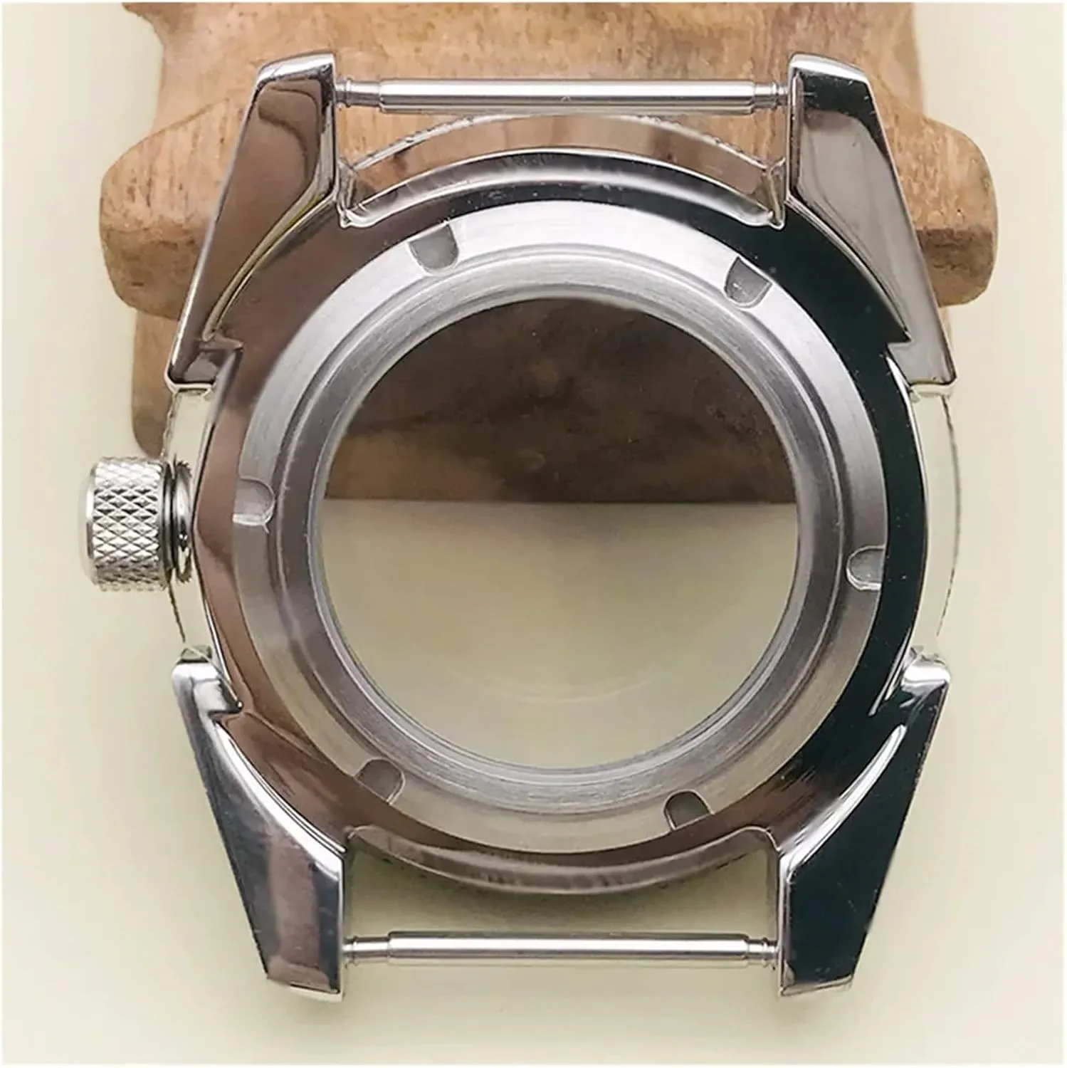 Mod Sapphire Glass Samurai King Watch Case Fit for NH34 NH35 NH36 7S26 Automatic Movement Transparent Backcover Samurai Cases