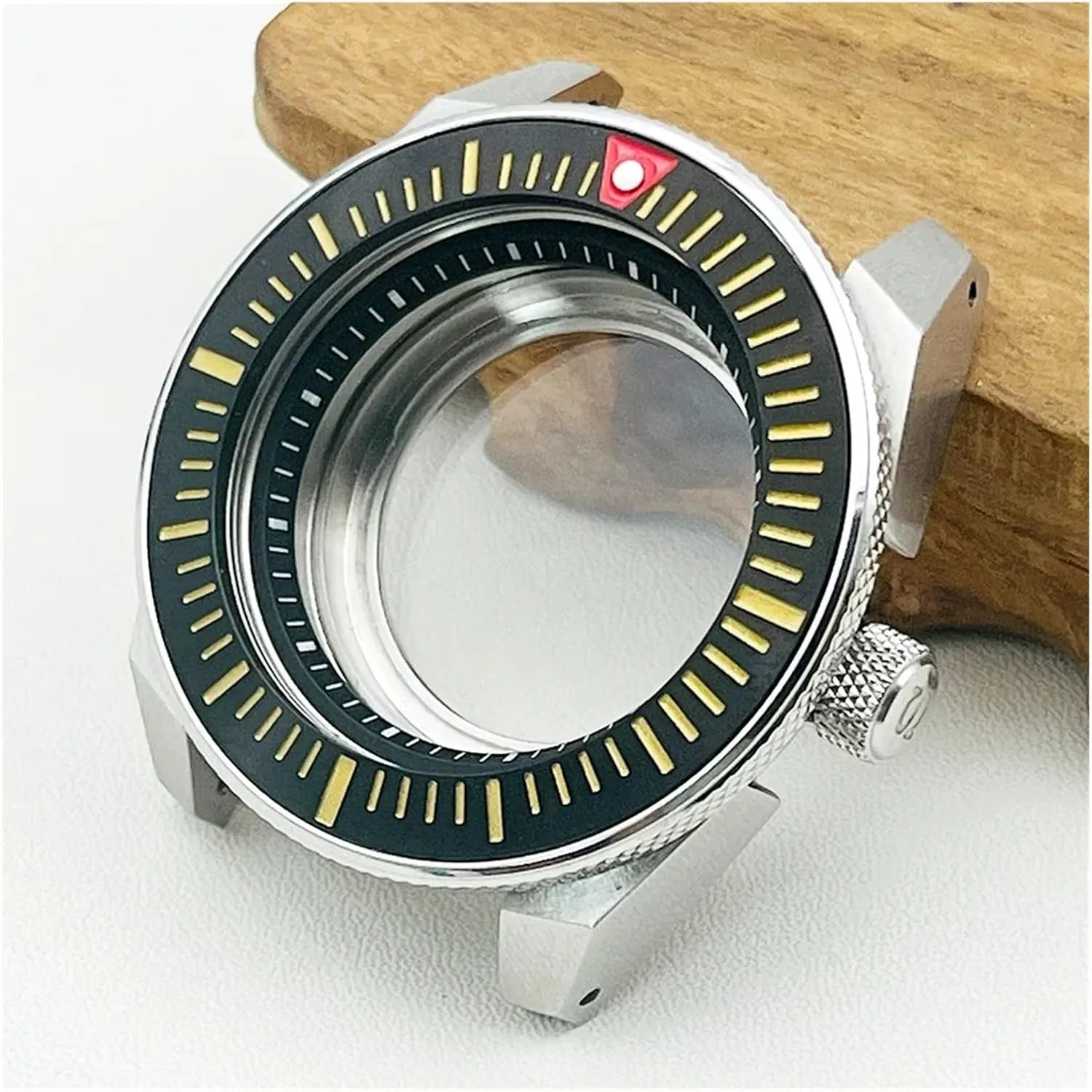 Mod Sapphire Glass Samurai King Watch Case Fit for NH34 NH35 NH36 7S26 Automatic Movement Transparent Backcover Samurai Cases