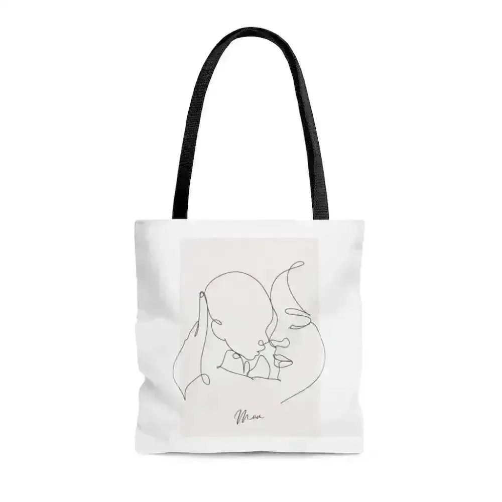 Mom and I Tote Bag - Double-Sided Print Medium Shopper
