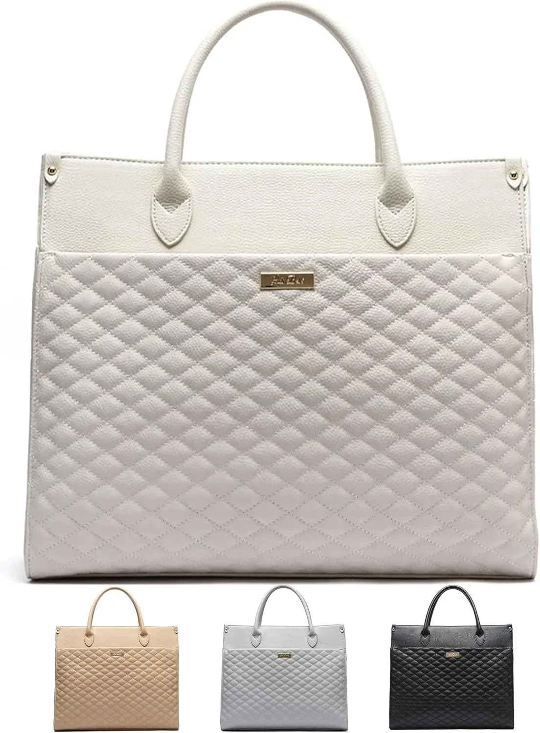 Monaco Tote Bag by Luli Bebe - Women's Designer Luxury Vegan Leather Tote Bag Large, Ladies Weekender Handbag