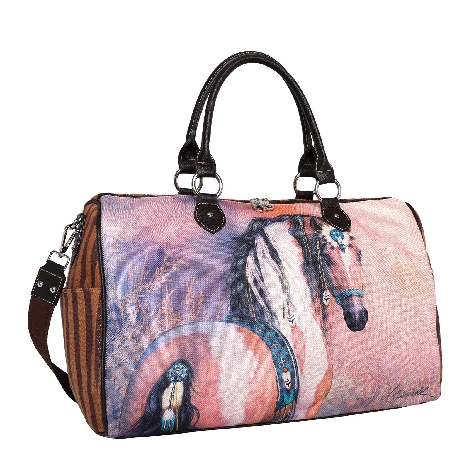 Montana West Horse Canvas Weekender Bag