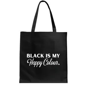 Moody Attitude Gift for Alternative Women into Metal and Rock Music Navy Black Multicolor Canvas Tote Bag