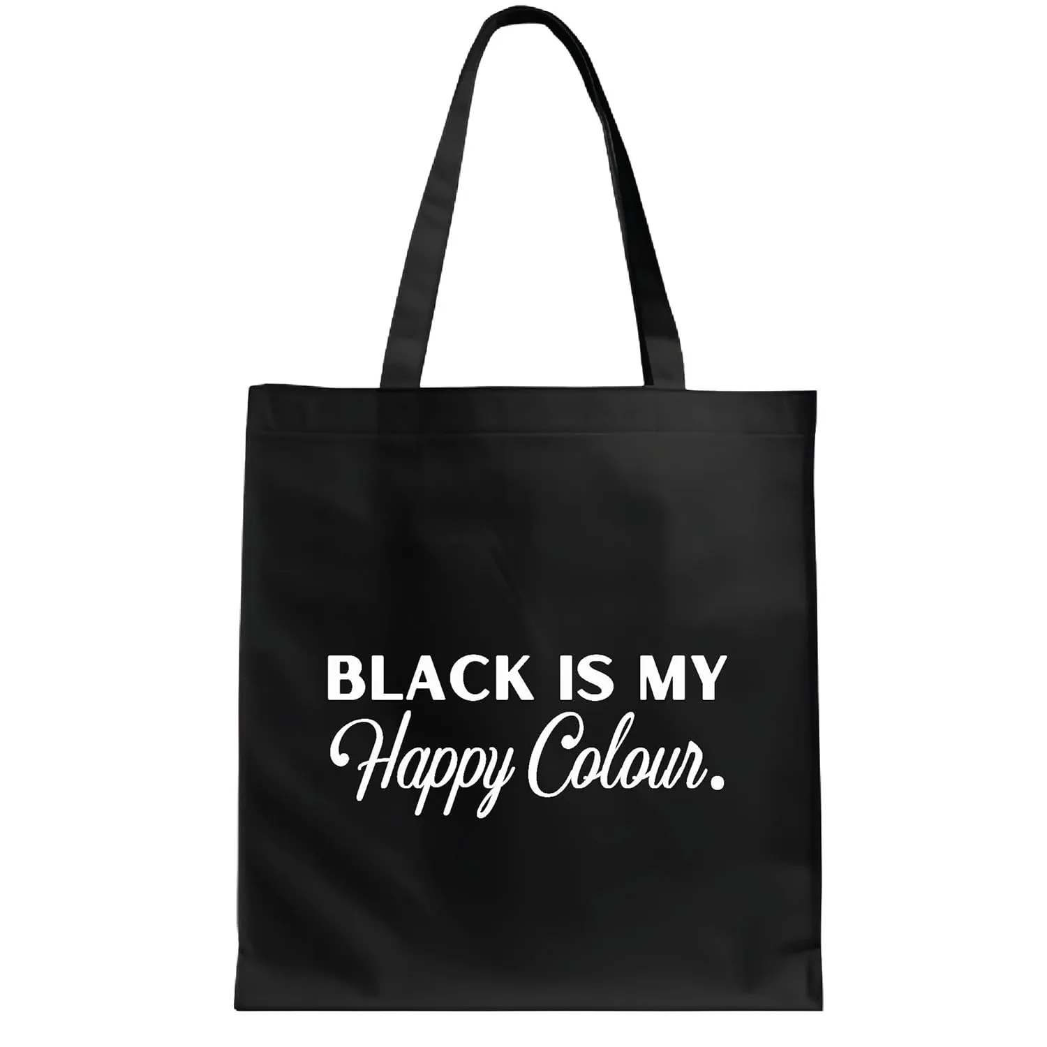 Moody Attitude Gift for Alternative Women into Metal and Rock Music Navy Black Multicolor Canvas Tote Bag