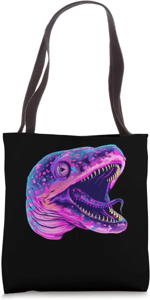 Moray Eel Synthwave Tote Bag