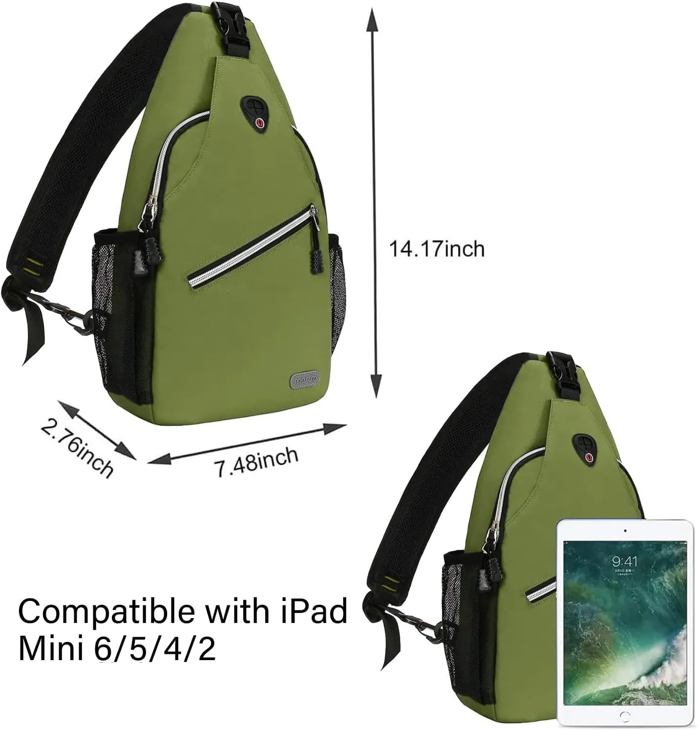 MOSISO Mini Sling Backpack,Small Hiking Daypack Travel Outdoor Casual Sports Bag