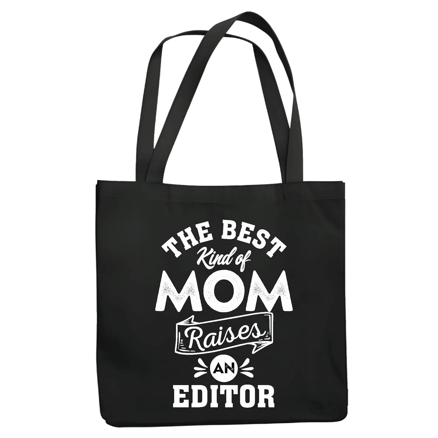 Mothers Day Gift for Editor Mom Raising an Editor Navy Black Multicolor Canvas Tote Bag