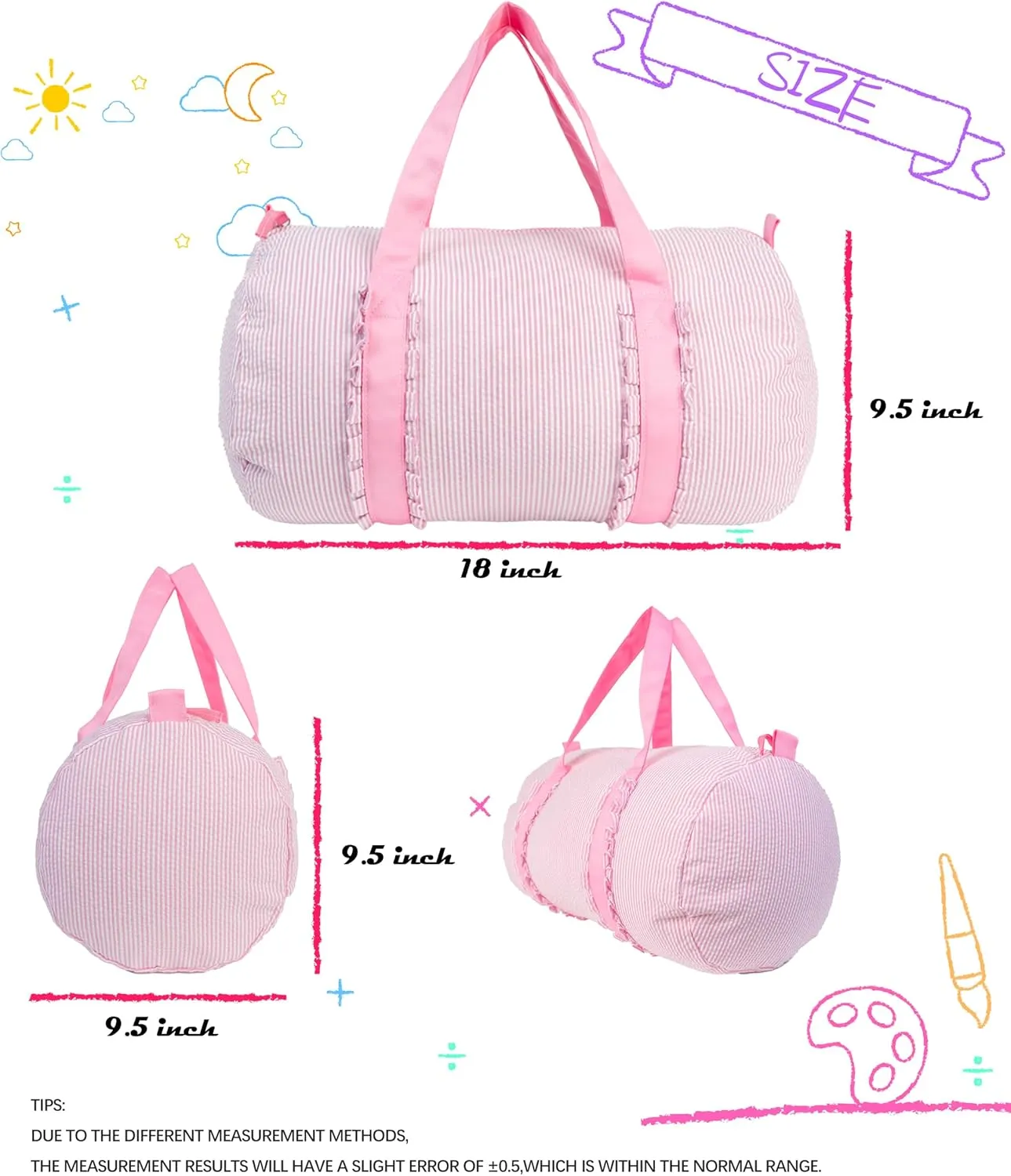 MT WORLD Girls Dance Bags Personalized Travel Bag & Cosmetic Bag,Cosmetic Bag and Travel Bags Set,Cosmetic Bag with Weekender Bag, Preppy Travel Bag