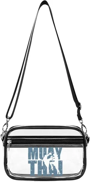 Muay Thai Box Fashion Shoulder Bag PVC Transparent Women Crossbody Bags Cute Handbag Cosmetic Bag