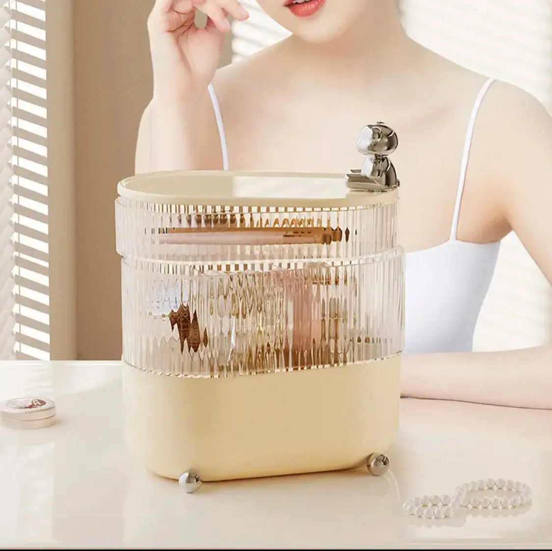 Multi-layered Dustproof Makeup Organizer