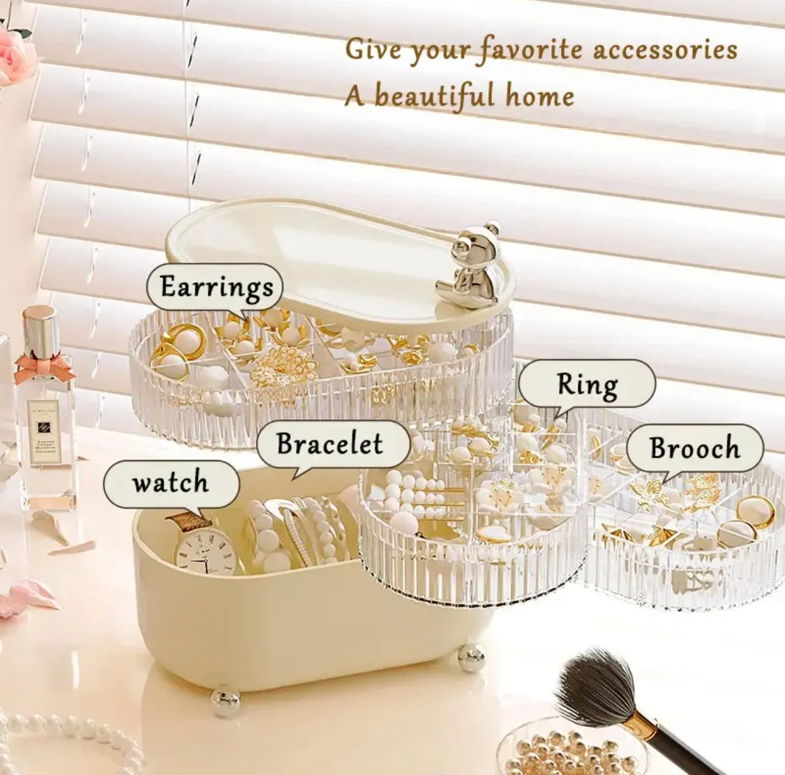 Multi-layered Dustproof Makeup Organizer