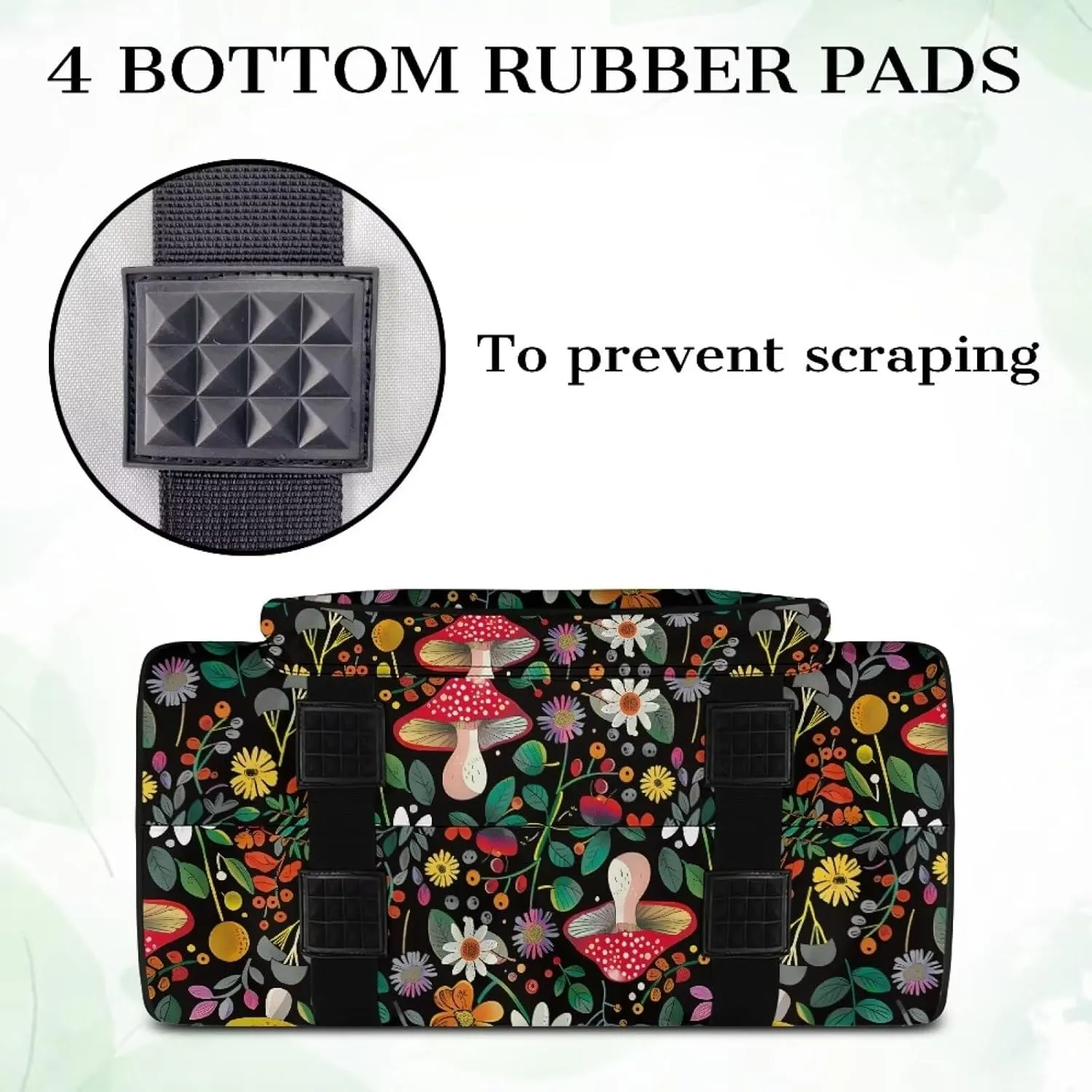 Mushroom Sewing Machine Carrying Case Portable Tote Handbag with Multiple Pockets Washable Sewing Machine Cover Dust Cover for Singer Brother Janome and Accessories