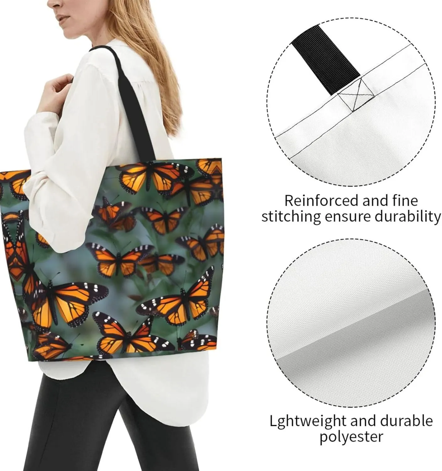 Music Note Patterns Women Tote Bag,Casual Tote'S Handbag Big Capacity Shoulder Bag Crossbody Bag