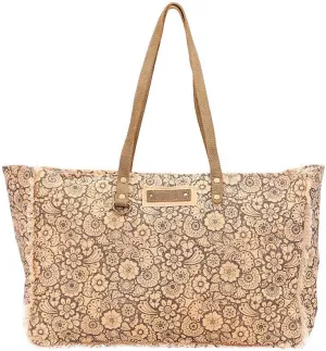 Myra Bag Perennial Upcycled Canvas & Leather Weekender Bag S-1433