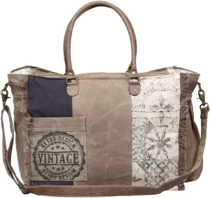Myra Bag Retro Print Travel Weekender Bag for Women S-1200