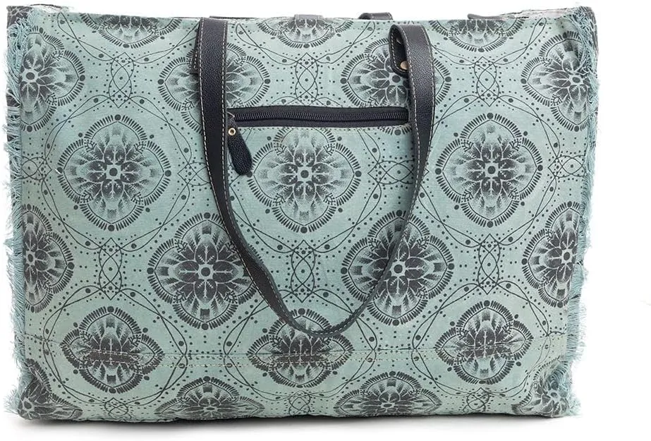 Myra Bag Western Leather Weekender Bag for Women - Upcycled Shoulder Handbag