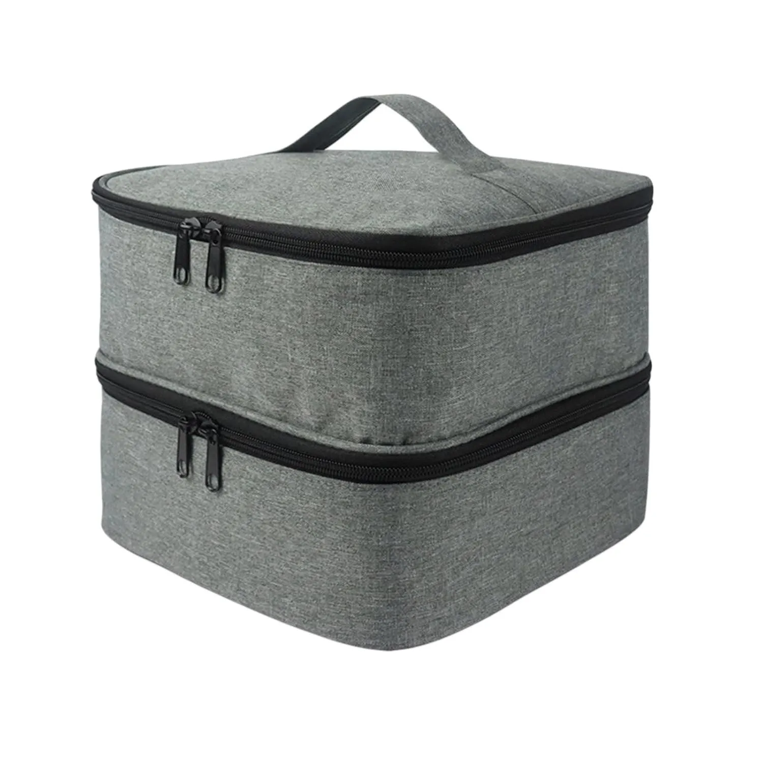 Nail Polish Storage Bag, Holds 30 Bottles, Nylon Large Nail Dryer Case, Box Organizer for Essential Oil Manicure Sets Perfume Cosmetic, Gray