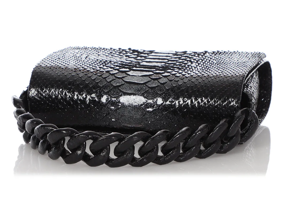 Nancy Gonzalez Black Python Carrie Evening Bag
