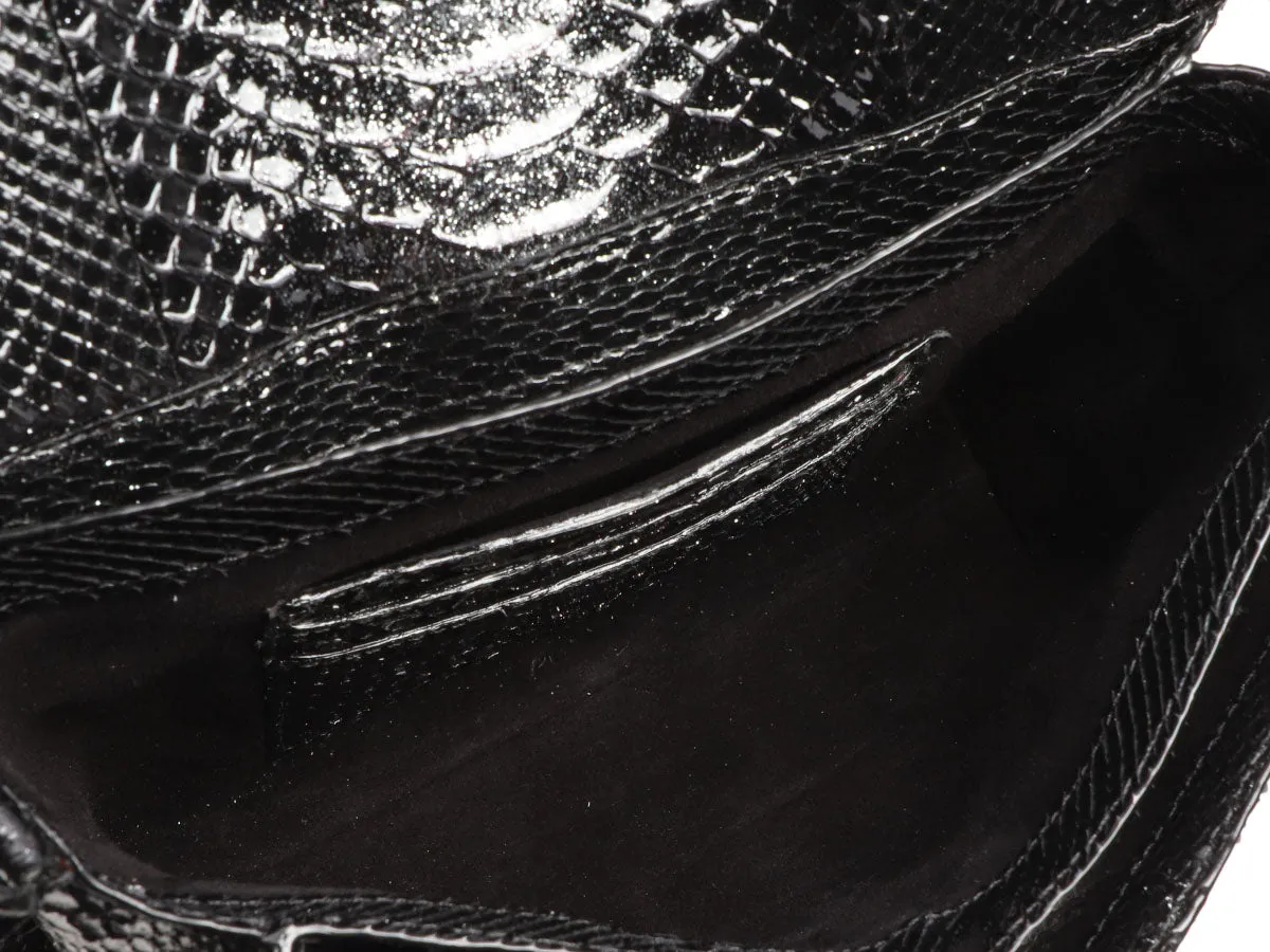 Nancy Gonzalez Black Python Carrie Evening Bag