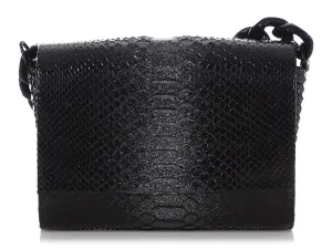 Nancy Gonzalez Black Python Carrie Evening Bag