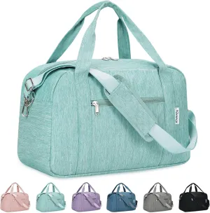 Narwey 18" Carry on Bag Underseat for Airplane with Wet Pocket Spirit Airlines Personal Item Bag Travel Duffel Bag Small Gym Bag Weekender Overnight for Women and Men (Mint Green)