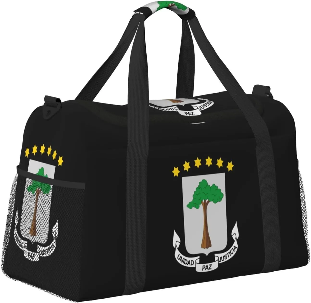 National Emblem Of Equatorial Guinea Travel Duffel Bag Large Foldable Waterproof Overnight Bag For Beach Swim Bags Pool Sports Gym