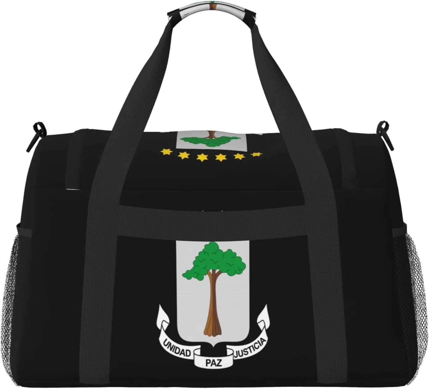 National Emblem Of Equatorial Guinea Travel Duffel Bag Large Foldable Waterproof Overnight Bag For Beach Swim Bags Pool Sports Gym
