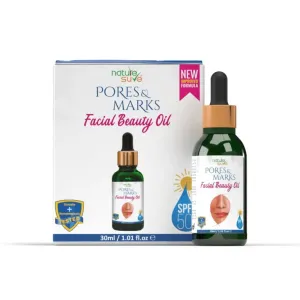 Nature Sure Pores and Marks Facial Oil with SPF 50 Sunscreen, Natural Skin Glow and Ultralight Face Care