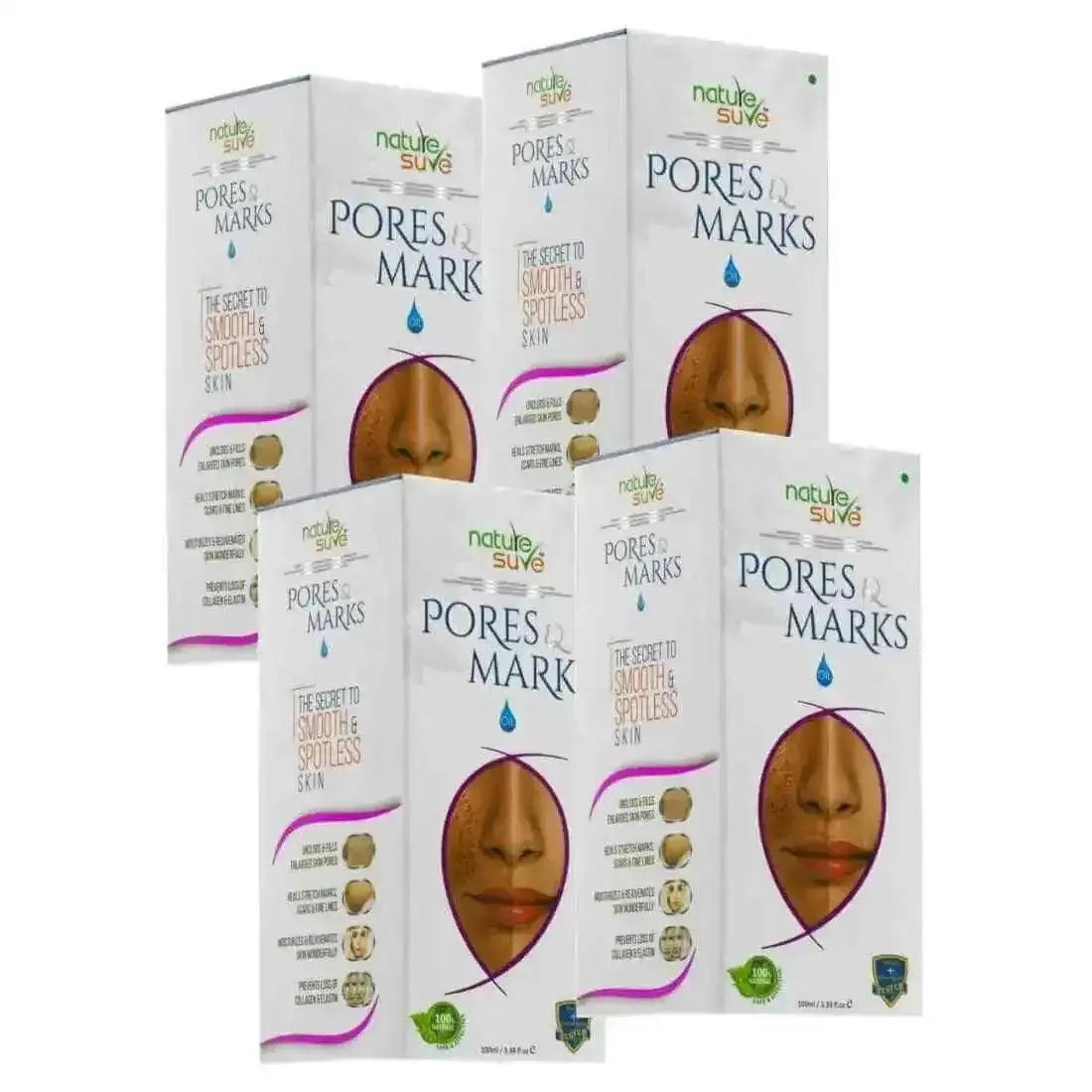 Nature Sure Pores and Marks Facial Oil with SPF 50 Sunscreen, Natural Skin Glow and Ultralight Face Care
