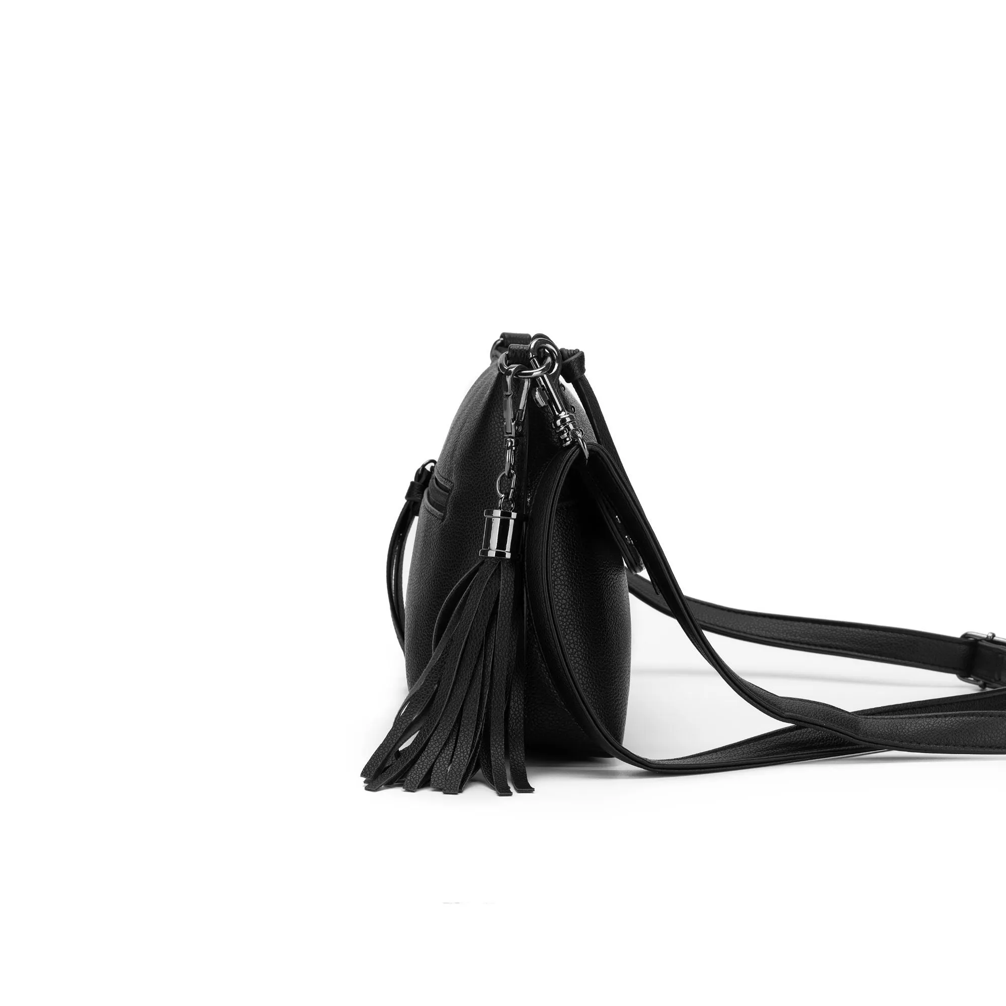 Nevada  Studded Black Crossbody Bag