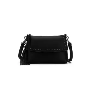 Nevada  Studded Black Crossbody Bag