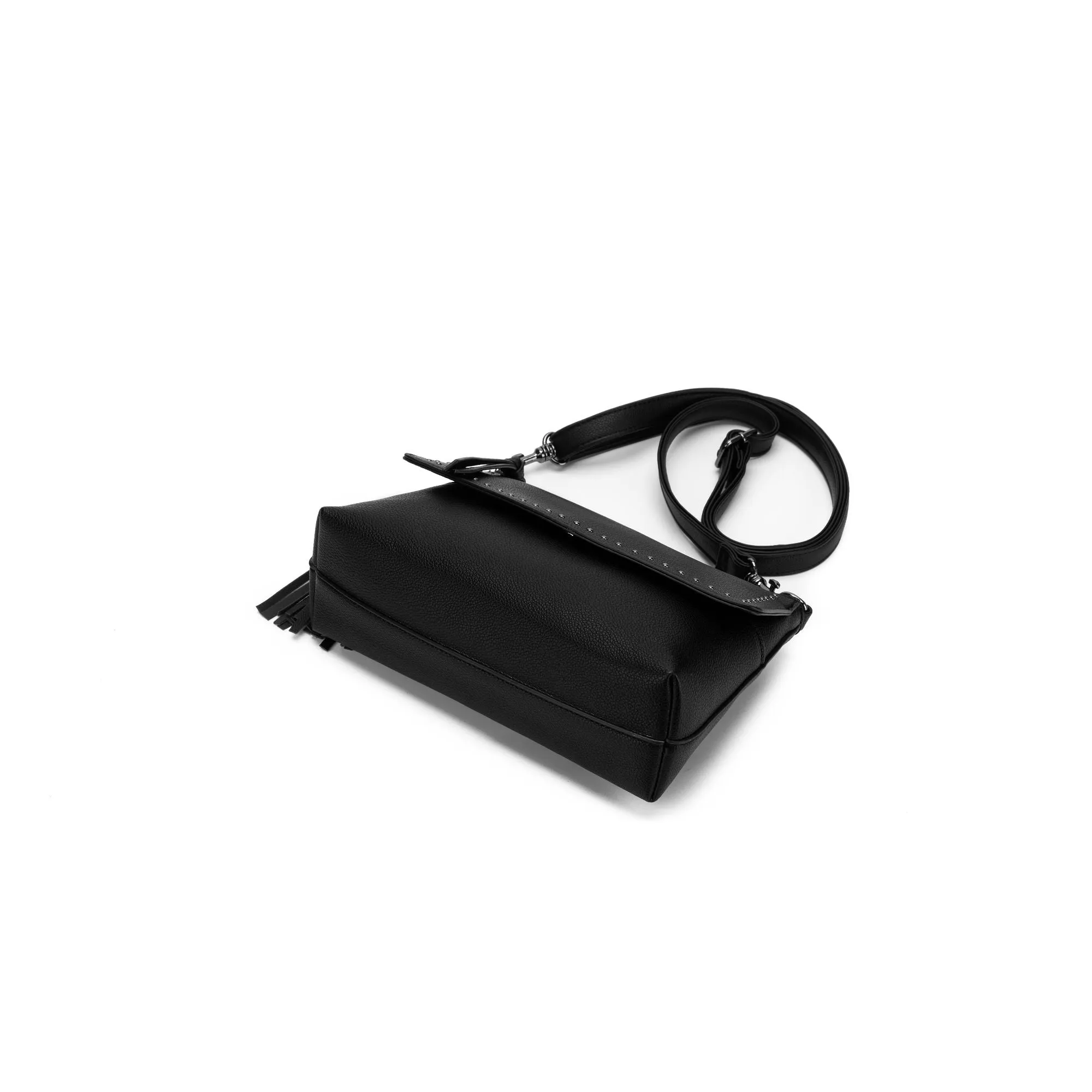 Nevada  Studded Black Crossbody Bag