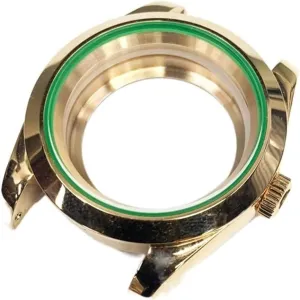 NH35 NH36 Case 39mm Watch Case Stainless Steel Electroplated Polished Back Transparent 3 O'clock Calendar NO.4 Watch Cases (Color : NO.4)