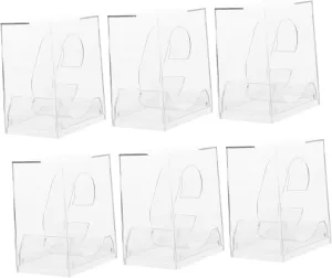 NOLITOY 6pcs Boxes Watch Display Box Organizer Watches Watch Display Holder Large Wrist Organization Display Case Watch Stand Watch Holder Storage Watch Display Clear Cover Transparent