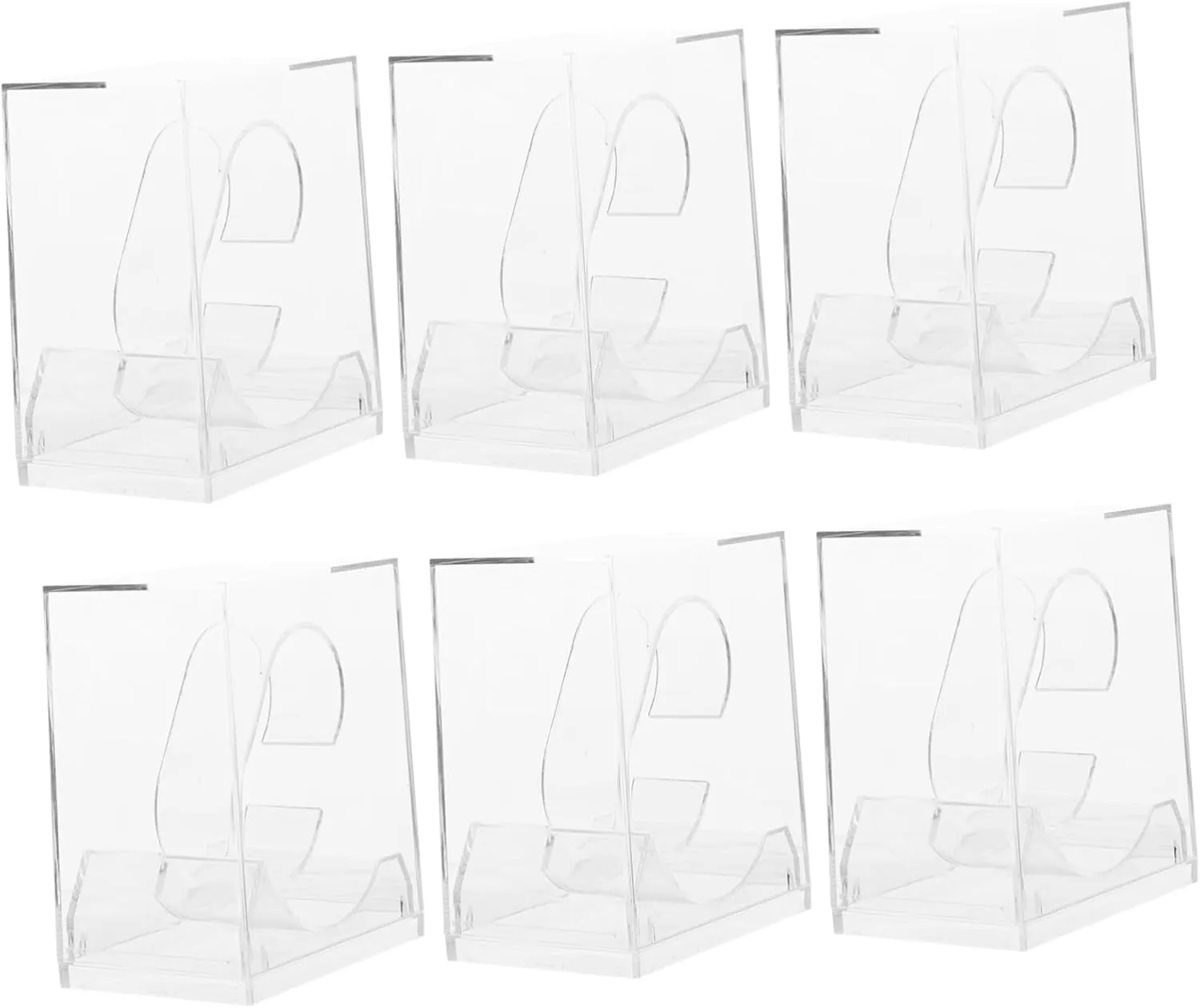 NOLITOY 6pcs Boxes Watch Display Box Organizer Watches Watch Display Holder Large Wrist Organization Display Case Watch Stand Watch Holder Storage Watch Display Clear Cover Transparent
