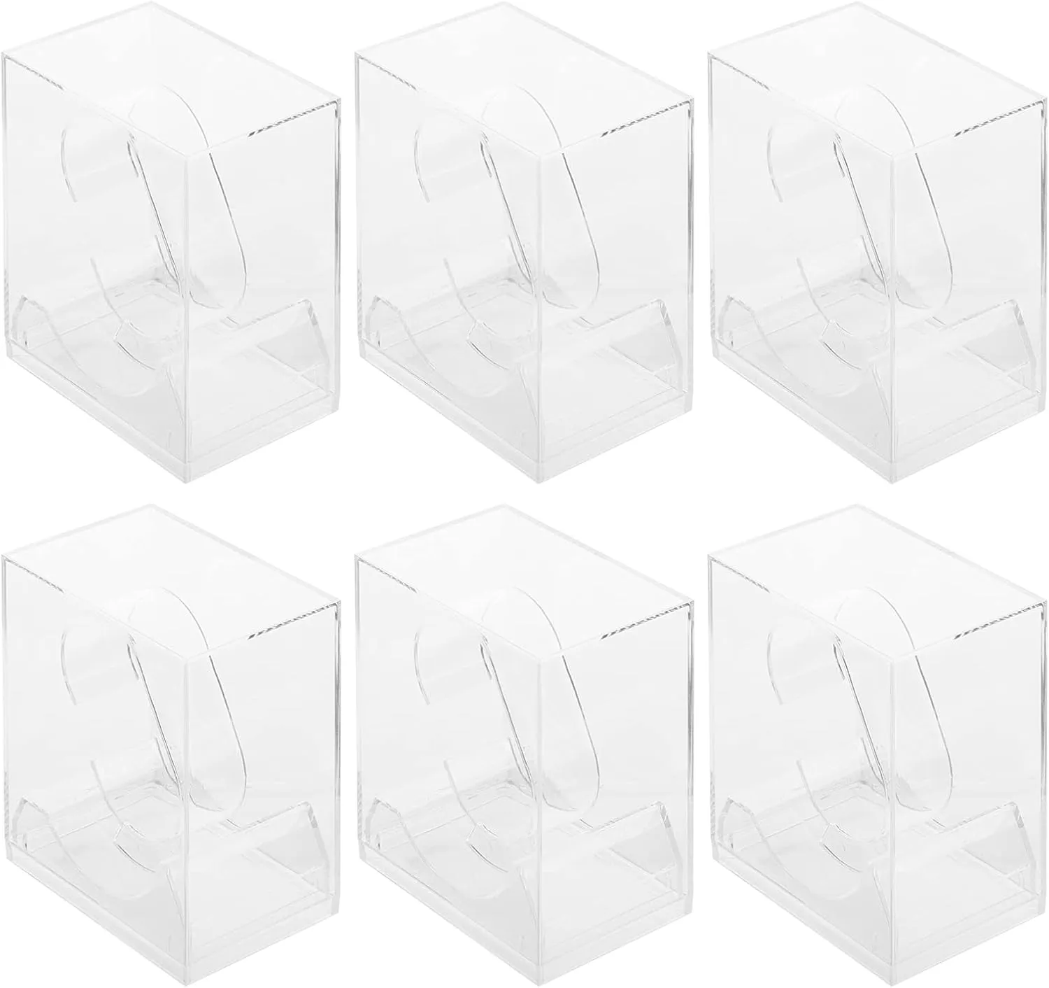 NOLITOY Organizer Box 6 Pack Watch Storage Boxes Watch Display Cases for Women Transparent Storage