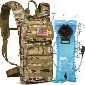 NOOLA Hydration Backpack with 3L TPU Water Bladder, Tactical Molle Water Backpack for Men Women, Hydration Pack for Hiking, Biking, Running and Climbing