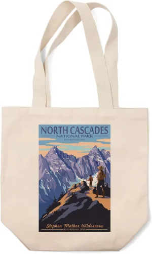 North Cascades National Park, Washington, Stephen Mather Wilderness (100% Cotton Canvas Reusable Tote Bag)