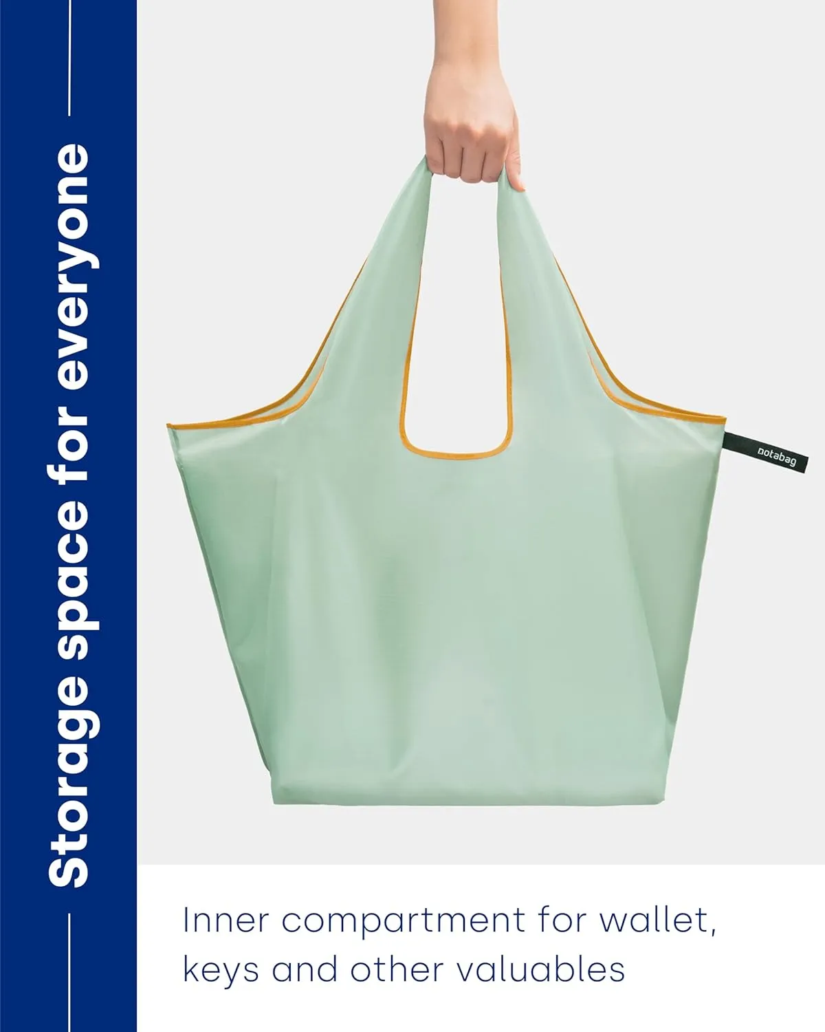 Notabag Tote Bag – Foldable tote bag made from recycled PET – lightweight & water resistant tote bag