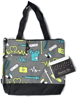 Nursing Tote Bag | Nurse, Doctor, Healthcare Worker Gift for Women Includes 2 Items - Canvas Tote with Note Card