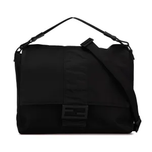 Nylon Baguette Messenger Bag