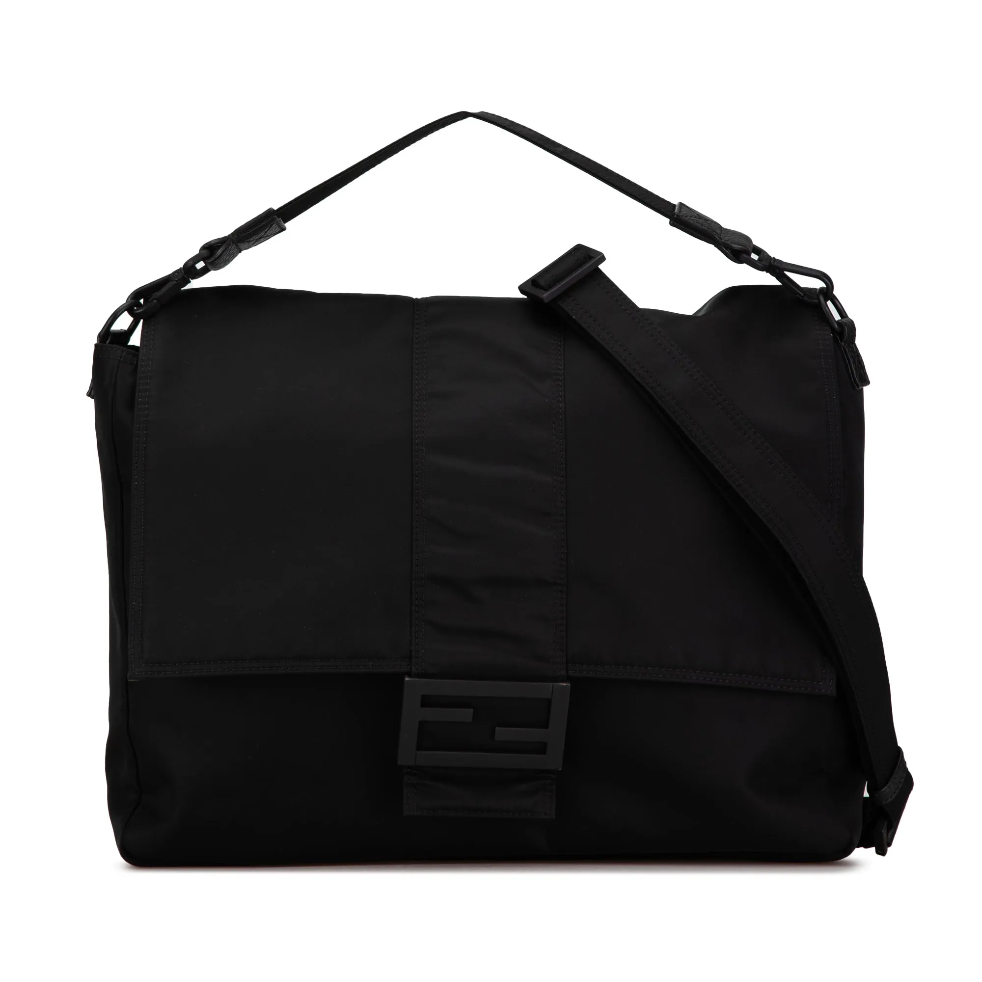 Nylon Baguette Messenger Bag