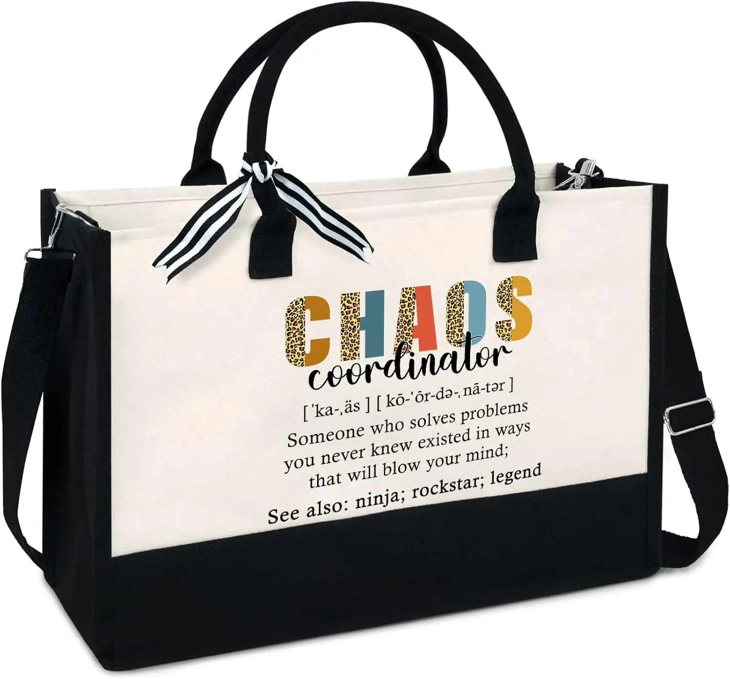 OASSIE Appreciation Gifts for Women - Canvas Tote Bag 13oz with Zipper - Mothers Day Birthday Thank You Gifts for Women Mom