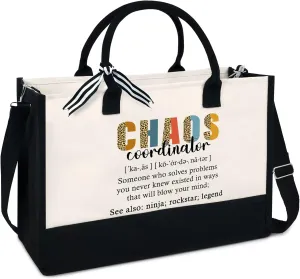 OASSIE Appreciation Gifts for Women - Canvas Tote Bag 13oz with Zipper - Mothers Day Birthday Thank You Gifts for Women Mom